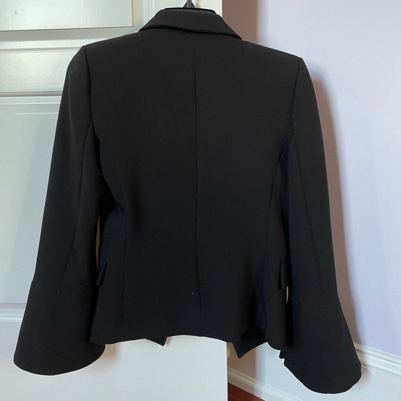 MANGO military style button blazer with hook closure in BLACK - Picture 2 of 4